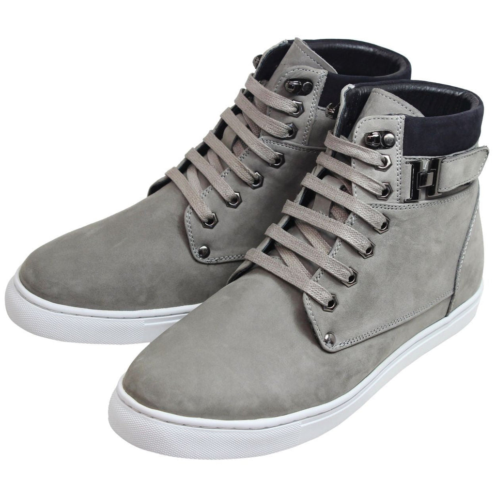 Men's Nubuck Grey High Top Sneak-Boot T53120