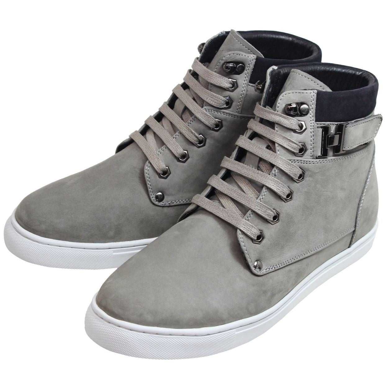 Men's Nubuck Grey High Top Sneak-Boot T53120