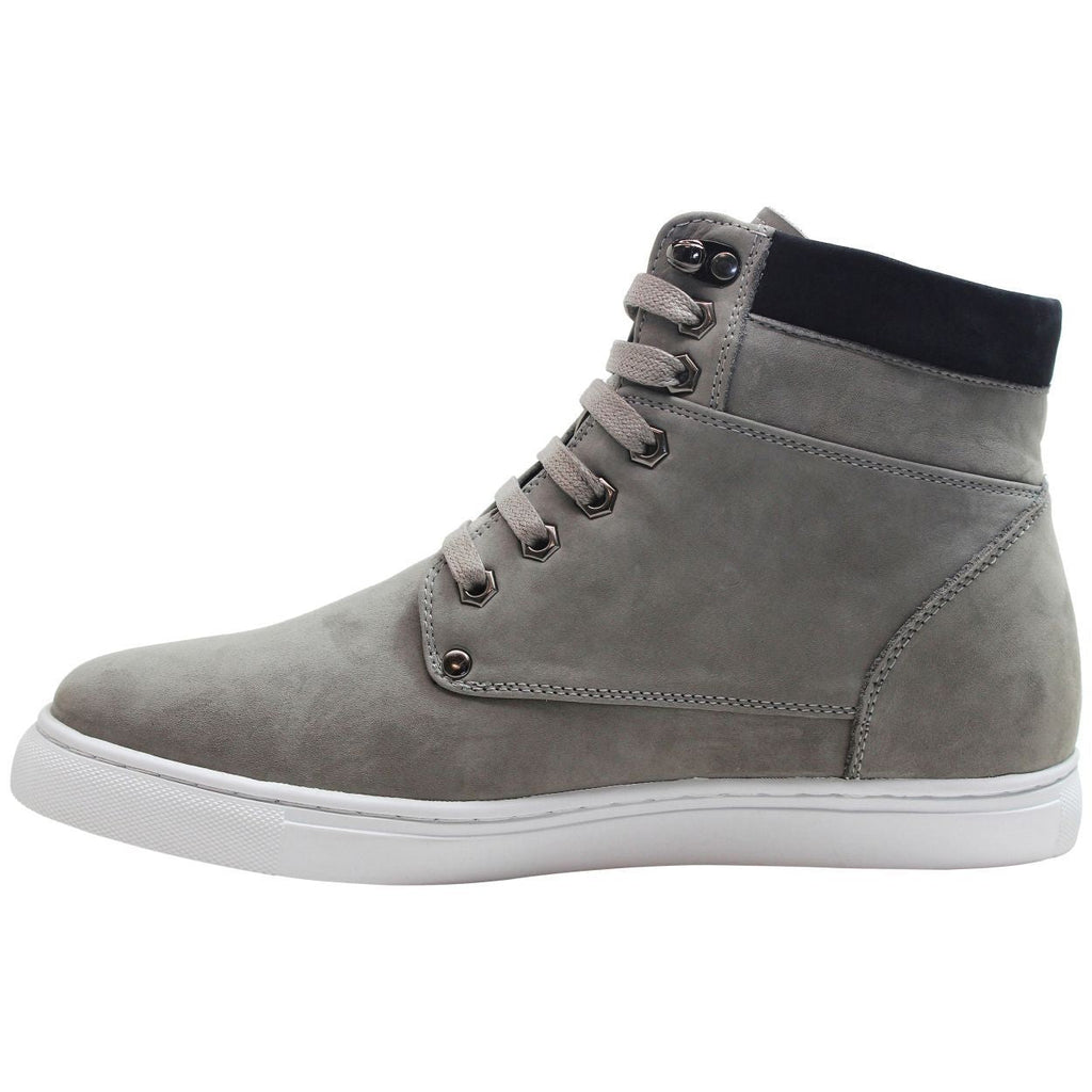 Men's Nubuck Grey High Top Sneak-Boot T53120