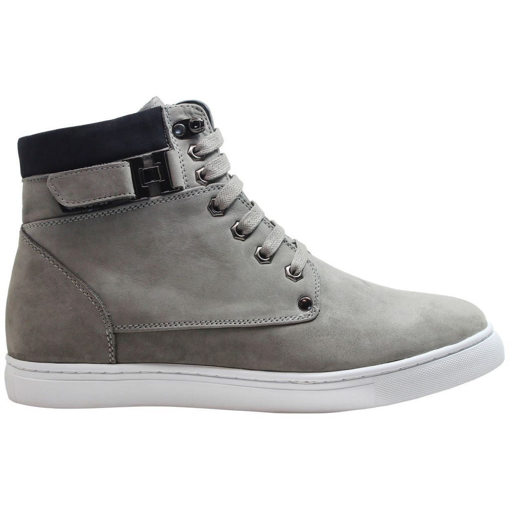Men's Nubuck Grey High Top Sneak-Boot T53120